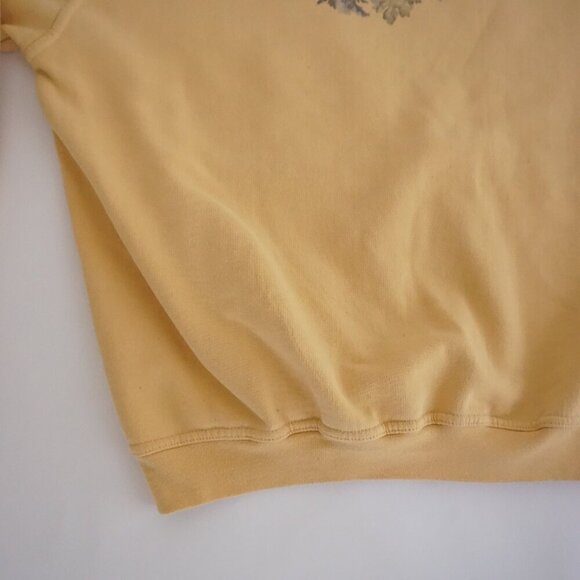 Vintage Northern Reflections Mustard Yellow Floral Print Crewneck Sweater M - Picture 7 of 10